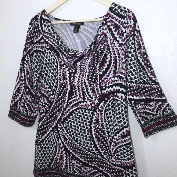 3/$30 WHBM Tunic Draped Neckline - Picture 4 of 5